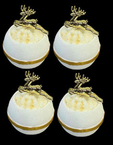 Gold reindeer Slushie bath bombs x 6